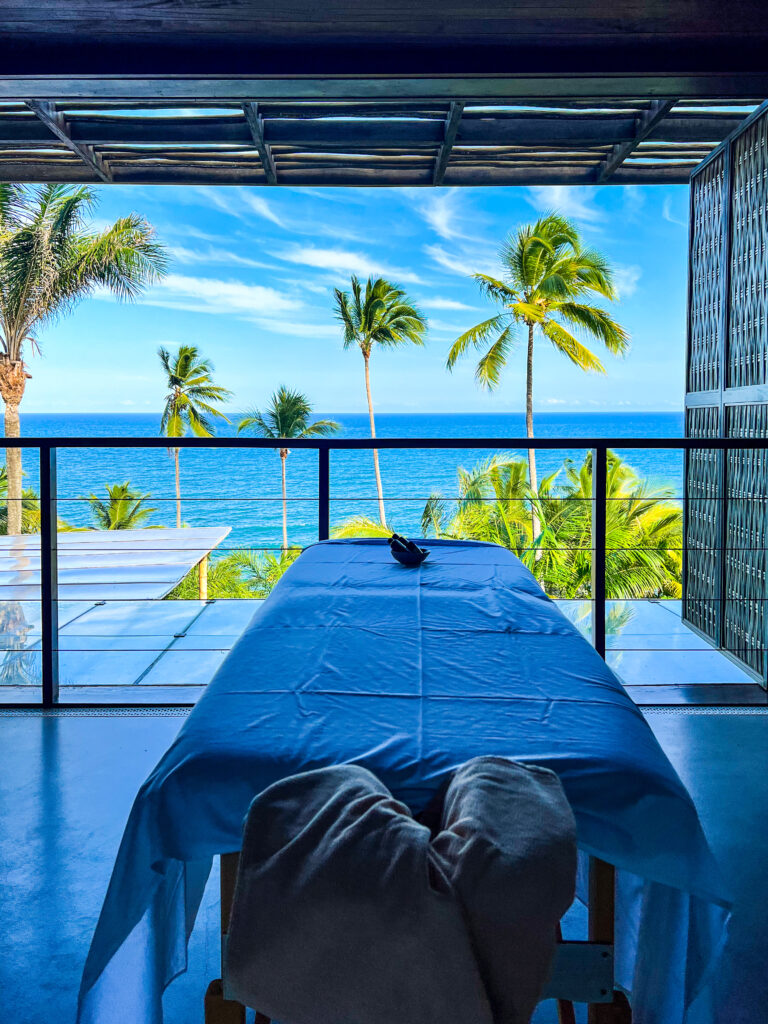 tratamento spa varanda quarto com vista mar Barracuda Hotel